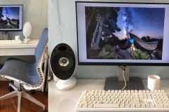 KEF Eggs with cover removed