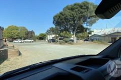 View from our windshield of Pt. Reyes Station
