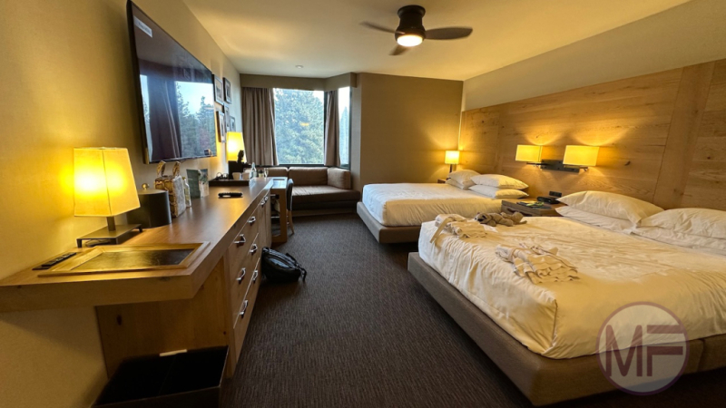 View of room with double beds