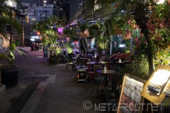 at night the bars at Ximending open up with outdoor seating